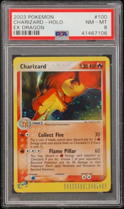 2003 #100 Charizard-Holo PSA 8 EX Dragon
