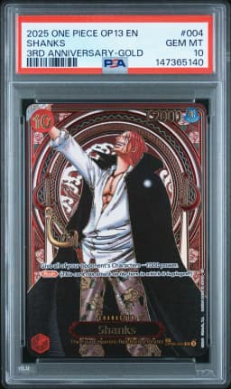 2025 #004 Shanks PSA 10 OP13-Carrying on His Will One Piece