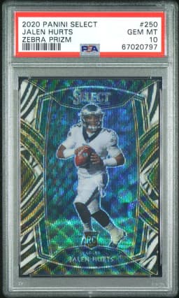 2020 #250 Jalen Hurts PSA 10 Panini Select Football