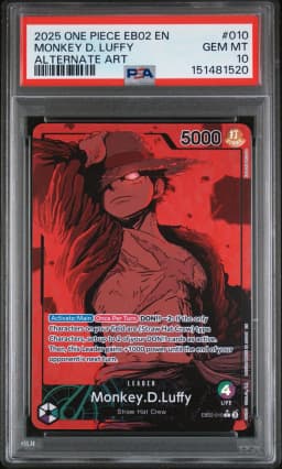 2025 #010 Monkey D. Luffy PSA 10 EB02-Extra Booster -Anime 25th Collection- One Piece