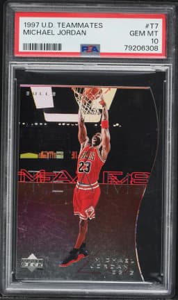 1997 #T7 Michael Jordan PSA 10 Upper Deck Teammates Basketball