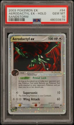 2003 #94 Aerodactyl EX-Holo PSA 10 EX Sandstorm