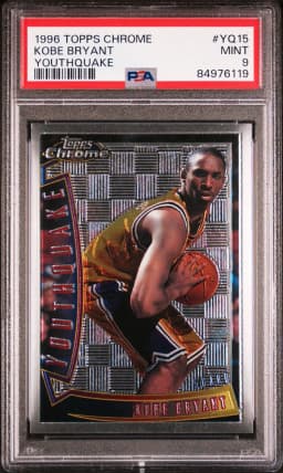 1996 #YQ15 Kobe Bryant PSA 9 Topps Chrome Youthquake