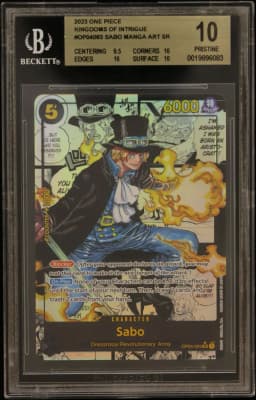 2023 #OP04083 Sabo MANGA ART SR BGS 10 One Piece Card Game Kingdoms of Intrigue