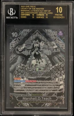 2025 #OP09093 Marshall.D.Teach SILVER SP/(3rd Anniversary Special Card) BGS 10 One Piece Card Game Legacy of the Master