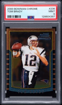 2000 #236 Tom Brady PSA 9 Bowman Chrome