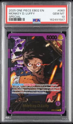 2025 #060 Monkey D. Luffy PSA 10 One Piece EB02-Extra Booster -Anime 25th Collection-