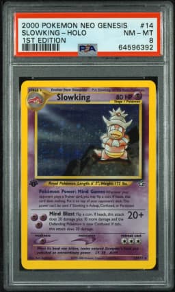 2000 #14 Slowking-Holo PSA 8 Neo Genesis 1st Edition
