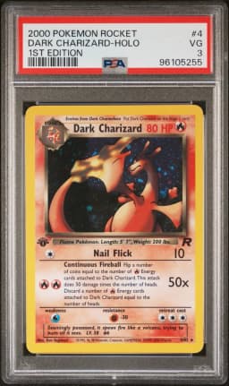 2000 #4 Dark Charizard-Holo 1st Edition PSA 3 Rocket