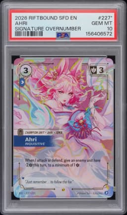 2026 #227* Ahri - Inquisitive PSA 10 Riftbound: League of Legends Sfd-Spiritforged