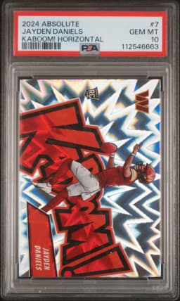 2024 #7 Jayden Daniels PSA 10 Panini Absolute Kaboom! Horizontal