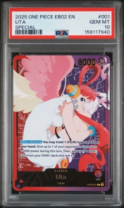 2025 #001 Uta PSA 10 One Piece EB02-Extra Booster -Anime 25th Collection-