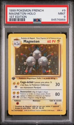 1999 #9 Magneton-Holo 1st Edition PSA 9 French
