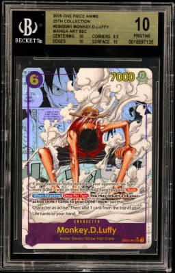 2025 #EB02061 Monkey.D.Luffy MANGA ART SEC BGS 10 One Piece Card Game Anime 25th Collection