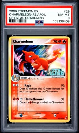 2006 #29 Charmeleon-Reverse Foil PSA 8 EX Crystal Guardians