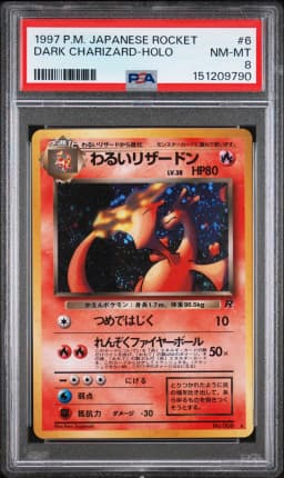1997 #6 Dark Charizard-Holo PSA 8 Japanese Rocket