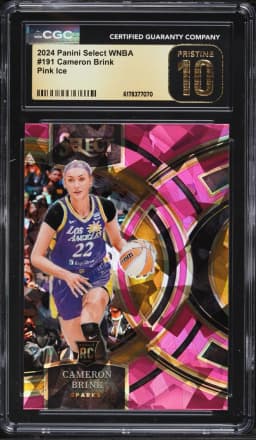 2024 Select Premier WNBA Pink Ice Cameron Brink ROOKIE #191 CGC 10 PRISTINE
