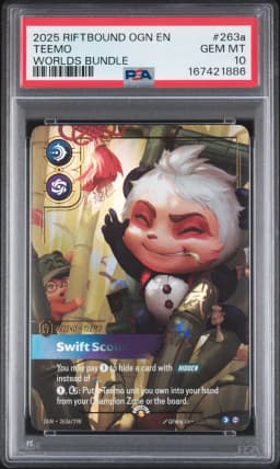 2025 #263a Teemo - Swift Scout PSA 10 Riftbound: League of Legends Ogn-Origins