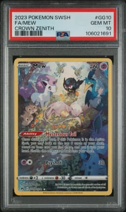 2023 #GG10 Full Art/Mew PSA 10 Sword and Shield Crown Zenith