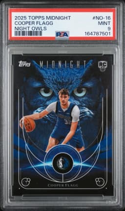 2025 #NO-16 Cooper Flagg PSA 9 Topps Midnight Night Owls