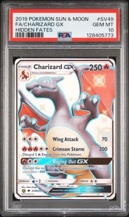 2019 #SV49 Full Art/Charizard GX PSA 10 Sun & Moon Hidden Fates