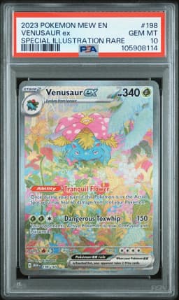 2023 #198 Venusaur EX PSA 10 Mew EN-151