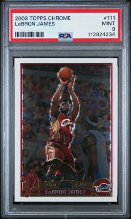 2003 #111 LeBron James PSA 9 Topps Chrome Basketball