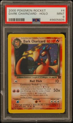 2000 #4 Dark Charizard-Holo PSA 9 Rocket