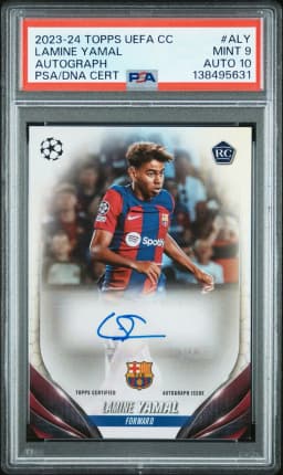2023 #ALY Lamine Yamal PSA 9 Topps UEFA Club Competitions Autographs