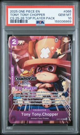 2025 #066 Tony Tony Chopper PSA 10 One Piece Championship 25-26 Top Player Pack