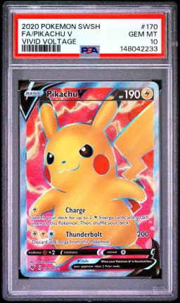2020 #170 Full Art/Pikachu V PSA 10 Sword & Shield Vivid Voltage