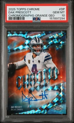 2025 #DP Dak Prescott PSA 10 Topps Chrome Chromographs