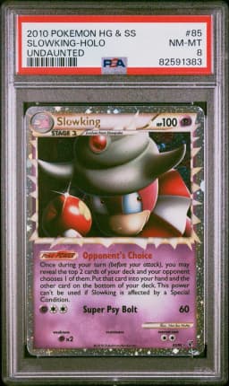 2010 #85 Slowking-Holo PSA 8 Heartgold & Soulsilver Undaunted