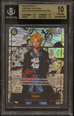 2025 #OP13120 Sabo MANGA ART SEC BGS 10 One Piece Card Game Carrying on His Will