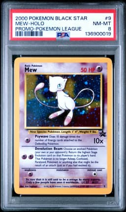 2000 #9 Mew-Holo PSA 8 Promo Black Star