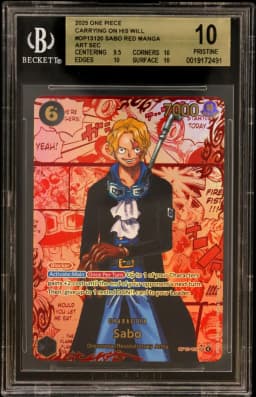 2025 #OP13120 Sabo RED MANGA ART SEC BGS 10 One Piece Card Game Carrying on His Will