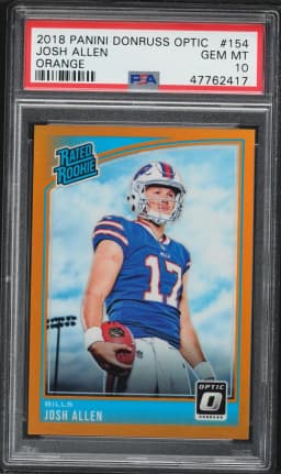 2018 #154 Josh Allen PSA 10 Panini Donruss Optic Football