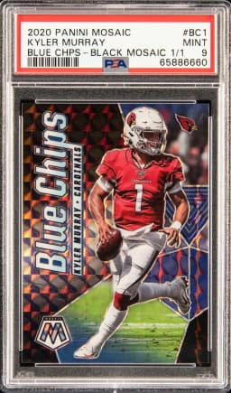 2020 PANINI MOSAIC BLUE CHIPS | BLACK MOSAIC 1/1 #BC1 KYLER MURRAY