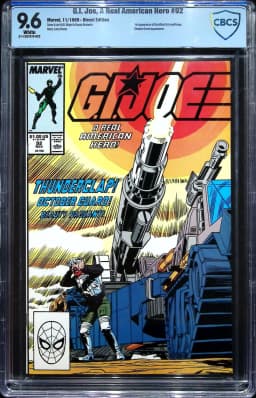 1989 G.I.Joe, A Real American Hero #92 CBCS 9.6 Marvel Comics
