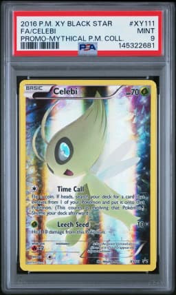2016 #XY111 Full Art/Celebi PSA 9 XY Black Star Promo