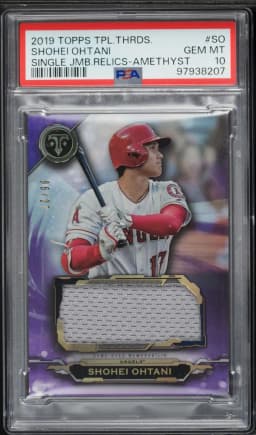 2019 #SO Shohei Ohtani PSA 10 Topps Triple Threads Single Jumbo Relics Baseball