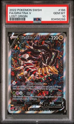 2022 #186 Full Art/Giratina V PSA 10 Sword & Shield Lost Origin