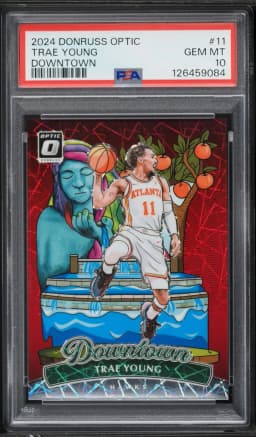 2024 #11 Trae Young PSA 10 Panini Donruss Optic Downtown Basketball