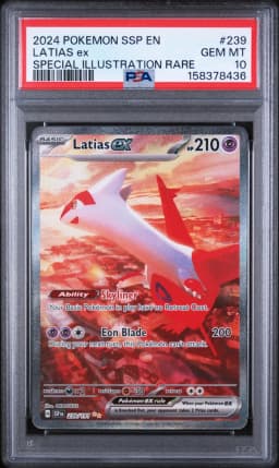 2024 #239 Latias EX PSA 10 Ssp EN-Surging Sparks