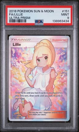 2018 #151 Full Art/Lillie PSA 9 Sun & Moon Ultra Prism