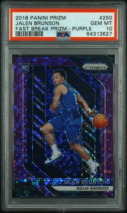 2018 #250 Jalen Brunson PSA 10 Panini Prizm