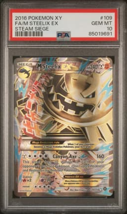 2016 #109 Full Art/M Steelix EX PSA 10 XY Steam Siege