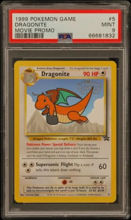 1999 #5 Dragonite PSA 9 Game Movie