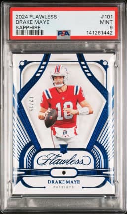 2024 #101 Drake Maye PSA 9 Panini Flawless Football
