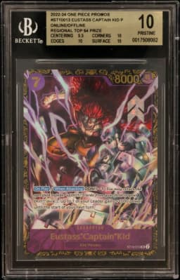 2022 #ST10013 Eustass"Captain" Kid SR/(Online/Offline Regional Top 64 Prize) BGS 10 One Piece Card Game Promos